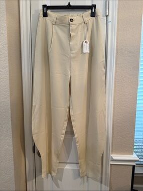 Tailored Cream Harem Dress Pants